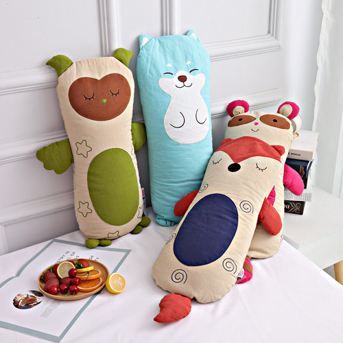 进口外贸儿童卡通枕头纯棉荞麦