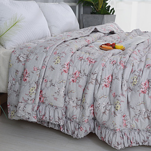 单人双人被可机洗空调被纯棉全棉 韩国外贸锁温被春秋被子被芯冬季