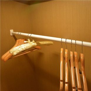 厂家新款伸缩置物架挂杆免打孔窗帘撑杆撑架卫浴置物架毛巾浴巾杆