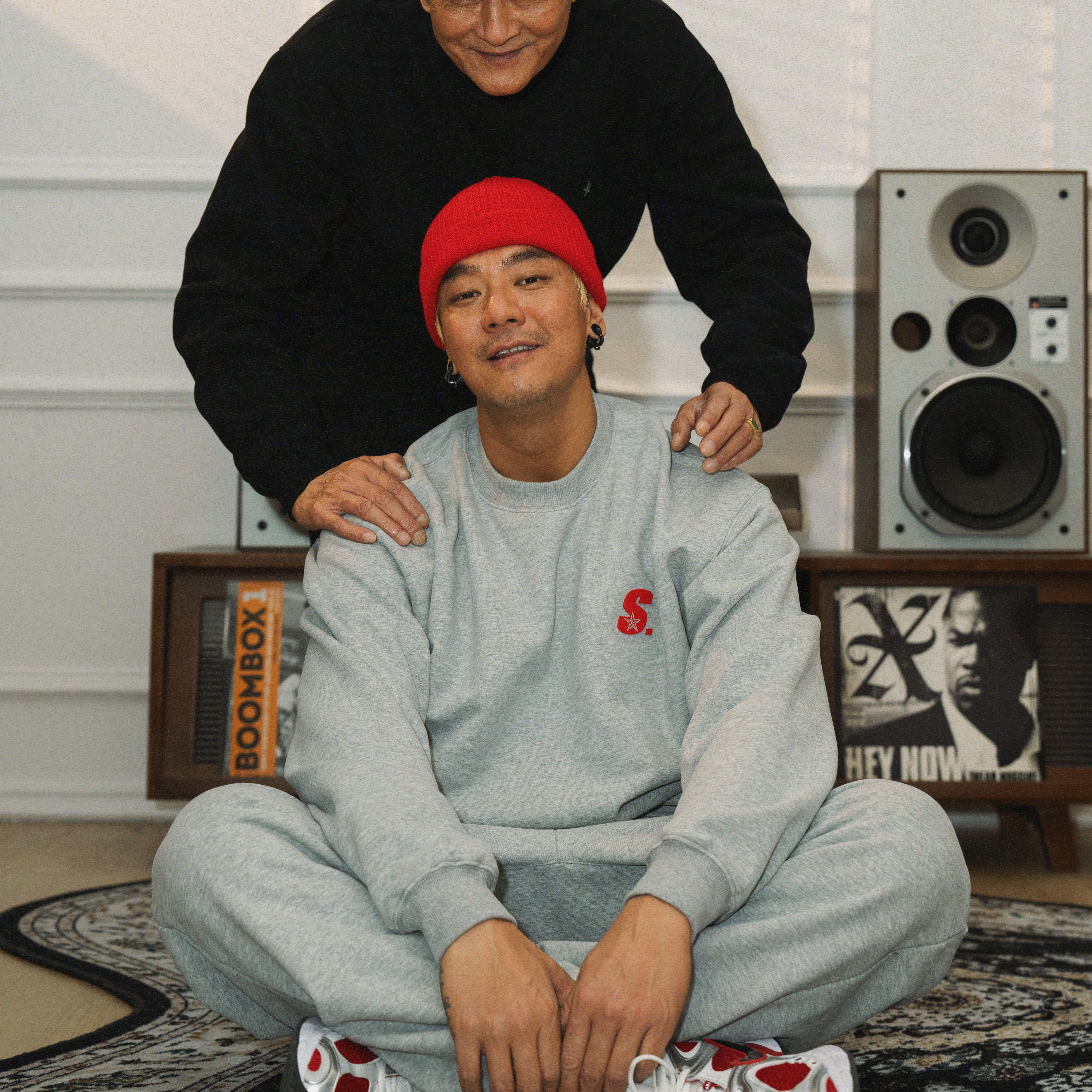 STA2026早春款经典黑灰纯色基础星标牙刷绣运动套装圆领卫衣卫裤,男装,休闲运动套装,淘宝优惠券,粉丝福利购,淘宝优惠卷