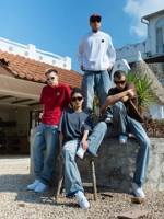 Базовые черные синие хлопковые джинсовые джинсы для отдыха, оверсайз