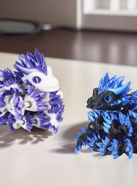 3D打印冰川神龙全身关节可自由摆动仿真动物模型创意摆件礼物玩具