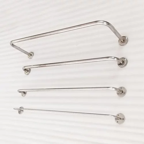 服装店不锈钢正挂衣架上墙U型壁挂式女装货架展示架墙上挂衣杆