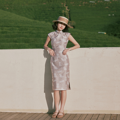 茉茉有省侧拉链优雅日常天丝旗袍