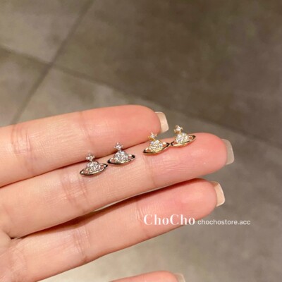 奥特莱斯品牌折扣店撤柜清仓捡漏土星银色/金色耳钉outlets女配饰