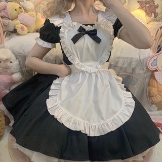 软妹咖啡厅猫系铃铛女仆装cos性感制服lolita爱心围裙cosplay女装