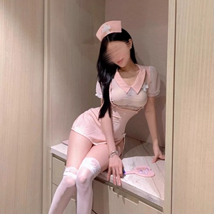 护士cosplay趣味内衣护士服小胸包臀短裙主播擦边纯欲套装qqny