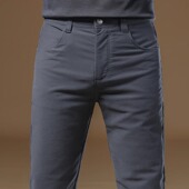 直筒修身 香港高端2025春秋新款 男秋冬季 纯棉商务弹力休闲长裤 男士