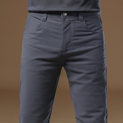 香港高端2025春秋新款男士纯棉商务弹力休闲长裤男秋冬季直筒修身