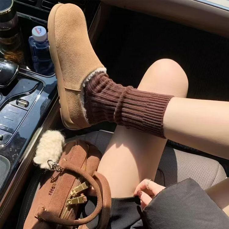 真皮懒人保暖包头一脚蹬勃肯鞋