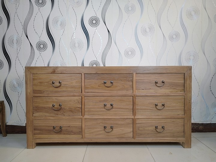 老榆木九斗柜实木现代中式可定制