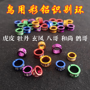 鸟环八哥鹩哥玄风画眉百灵虎皮松鸦寒鸦喜鹊红嘴刻字鹦鹉脚环