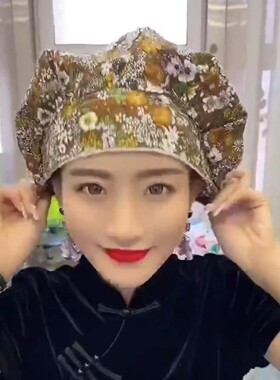 厨房防油污帽子可调节厨师帽