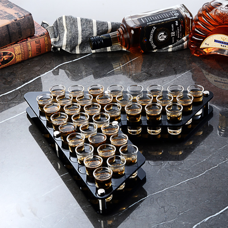 子弹杯架洋酒杯威士忌酒具套装ktv酒吧烈酒杯一口杯酒架创意个性