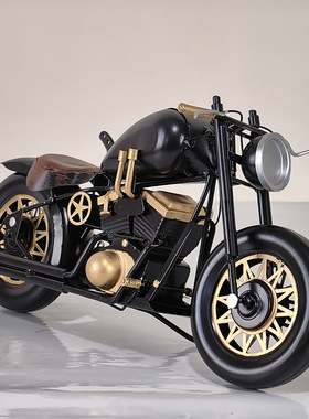 复古哈雷经典Bobber摩托车模型