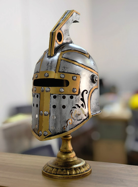 欧式复古罗马武士头盔摆件