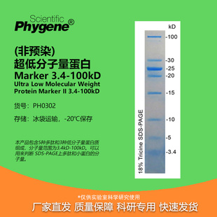 超低分子量蛋白Marker 50ul 100kD Phygene 3.4 PH0302