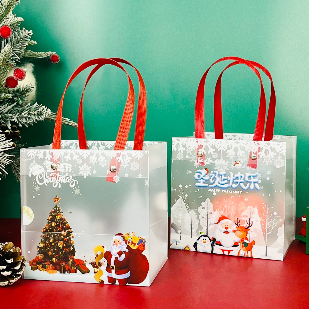 新款圣诞节礼品袋苹果果包装零食节日伴手礼礼物袋圣诞节礼盒套装