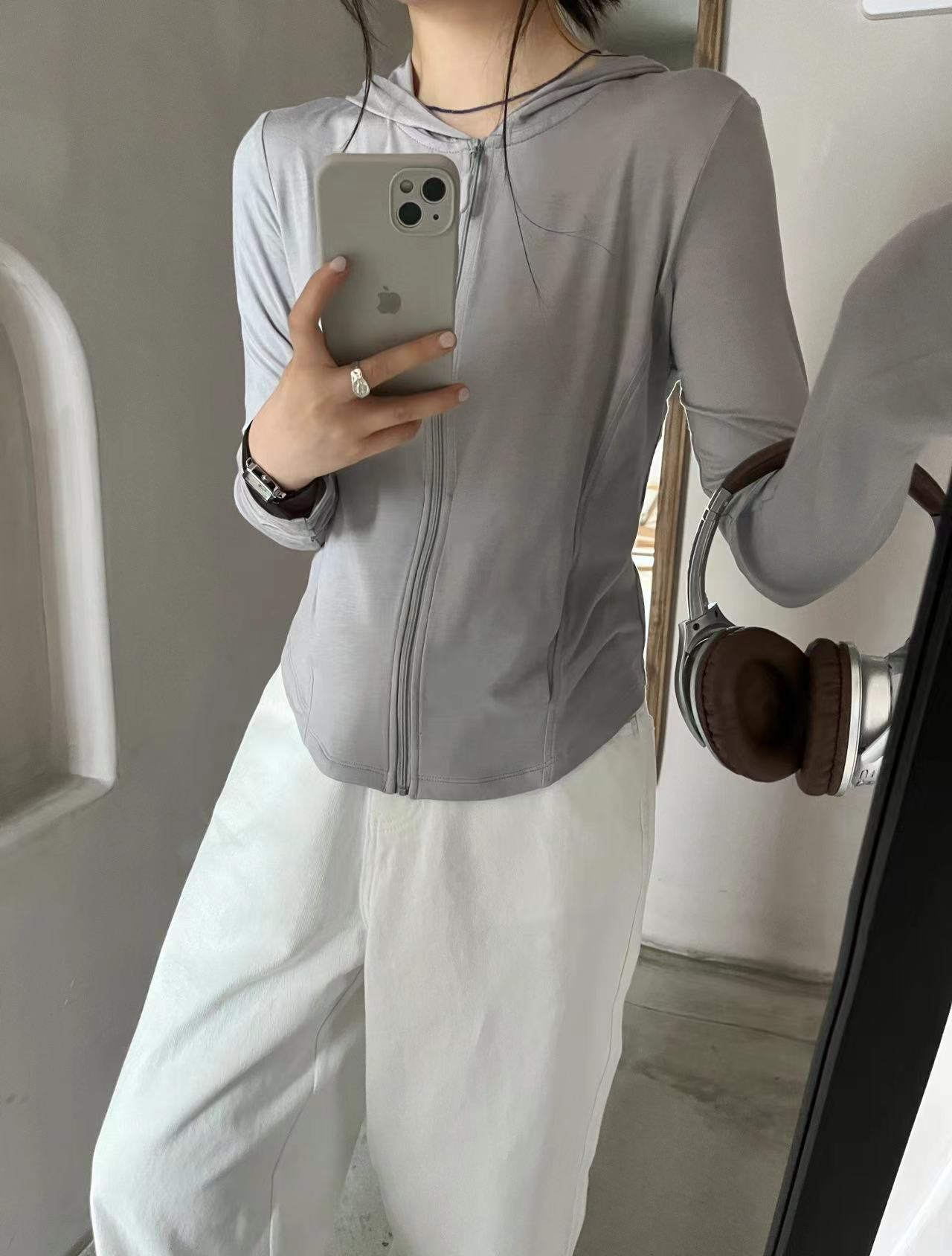 杭州柒外新款水面膜空调开衫细腻柔软防晒衫舒适体感上衣外套2355