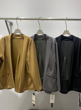 Susa素夏早秋新款西装外套女空气棉小个子上衣薄款披肩西服15958