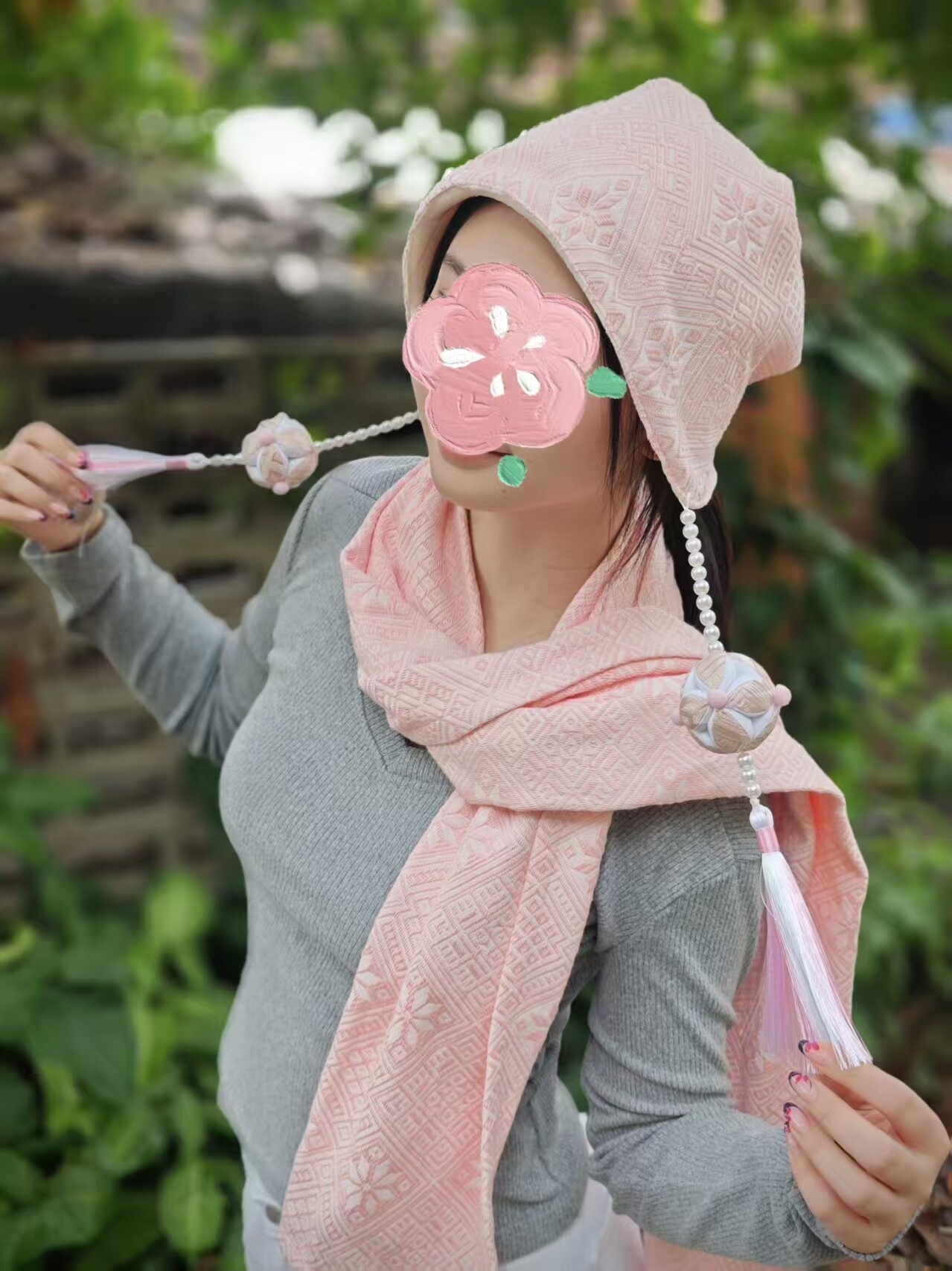 广西非遗壮锦全棉围巾