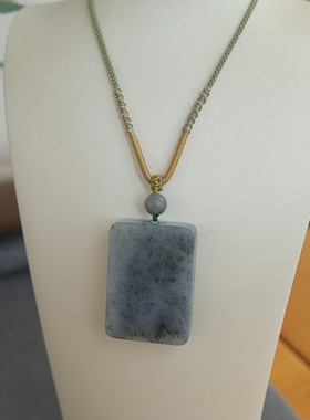 天然和田玉30*42.4*8.9mm青花牌子精致百搭   货号15991