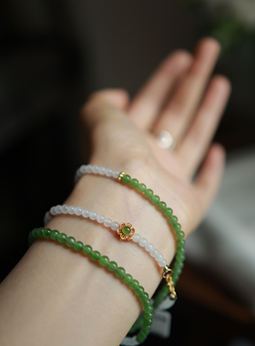 天然和田玉 双色项链 福利款