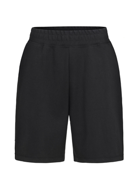 MONBLACK 基础款黑色灰色外缝线抽绳松紧腰简约设计师休闲短裤