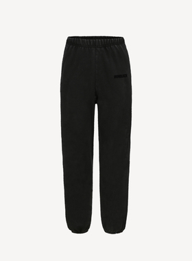 MONBLACK 水洗黑色运动裤宽松束脚裤春秋款休闲裤