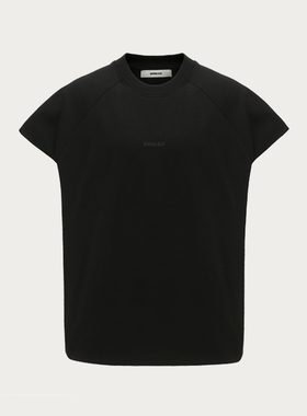 MONBLACK 百搭高克重挺阔宽松无袖纯色坎肩卫衣立体剪裁基础款