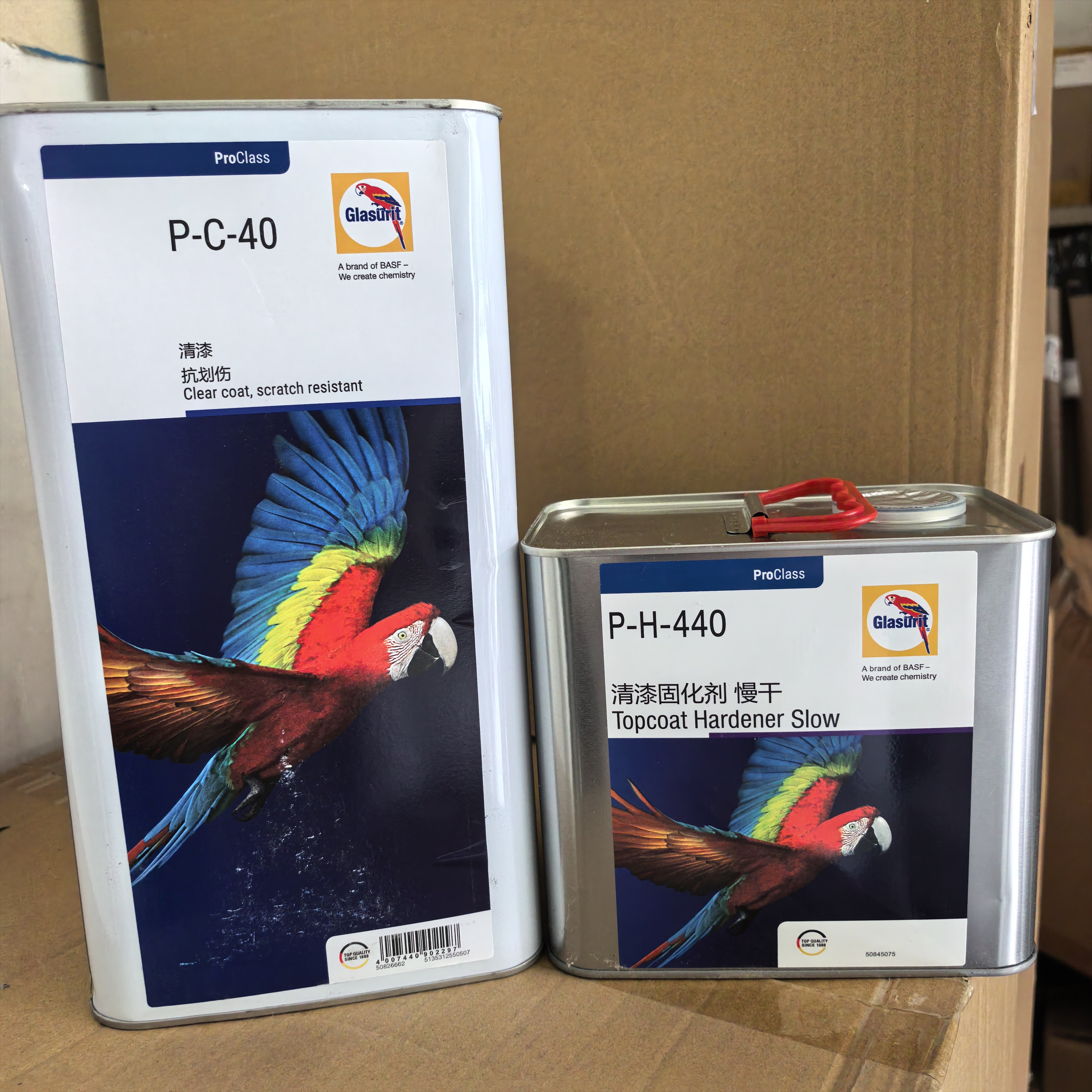 进口巴斯夫鹦鹉P-C-40抗划痕清漆 447清漆升级版高硬度固化剂清漆