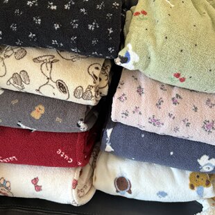 雪粒绒宽口加厚长裤休闲睡裤女秋冬季新款百搭慵懒家居裤可外穿