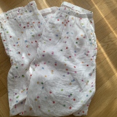 简约可爱奶油小星星纯棉吸湿排汗双层纱长裤 卡通印花家居服遛弯