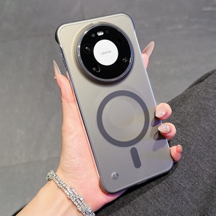 适用华为mate80专用手机壳超薄无边框mate70pro+新款磨砂高级感小众60情侣男女pura80防摔外套磁吸简约不顶膜