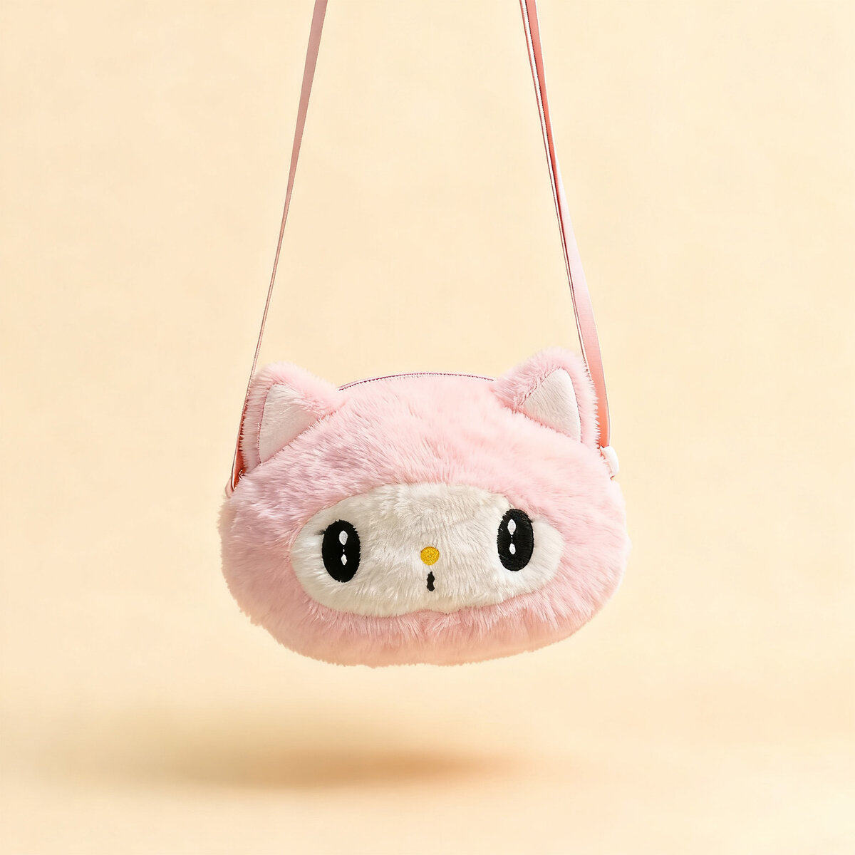秋冬天毛绒桃桃猪适用苹果15系列手机壳新款iphone16pro,promax女14p,pm保暖13超漂亮13p,pm带