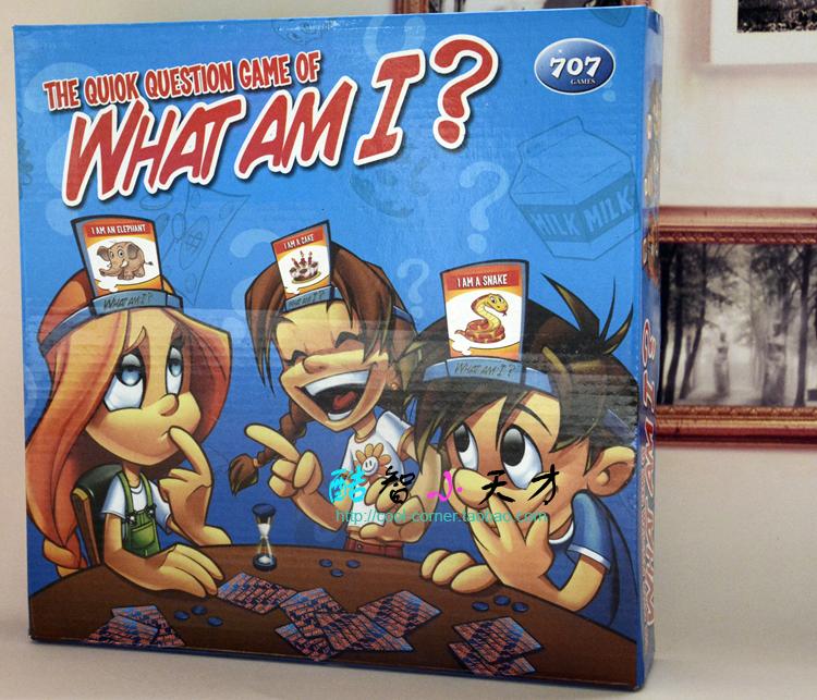 儿童益智桌面游戏互动玩具what am i猜猜我是谁 单词游戏全英文版
