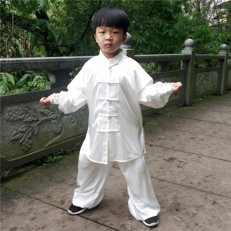 速发儿童武术表演服练赛服少儿生袖南韩丝中小学长比功太极拳服装