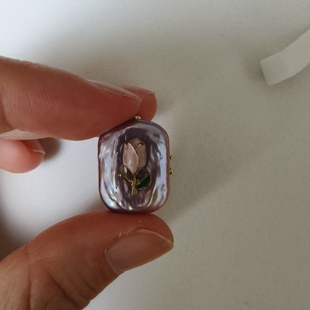 原创设计玫瑰紫色巴洛克炫彩金属光天然淡水珍珠胸针女