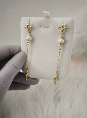 原创设计天然珍珠 巴洛克灯笼流苏耳饰设计款耳线耳环一物一图