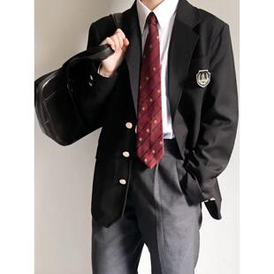 放学后的制服馆/樱矢高校/DK西服日制校供感男生学院风黑西装外套