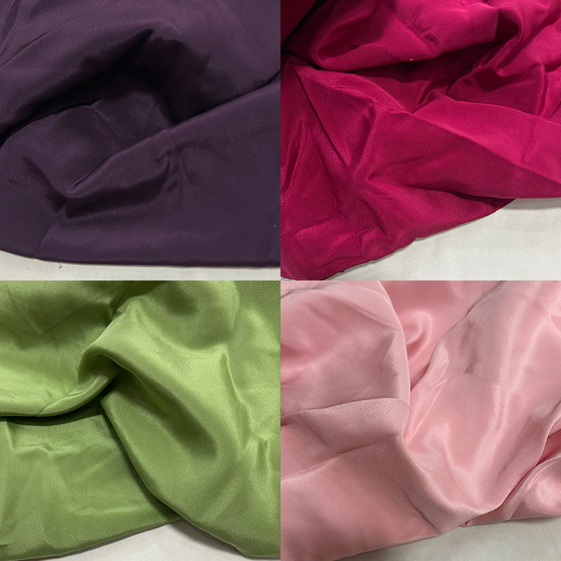 蚕之语C11261-C11280#桑蚕丝面料重磅带衬双绉服装床品零料按张售