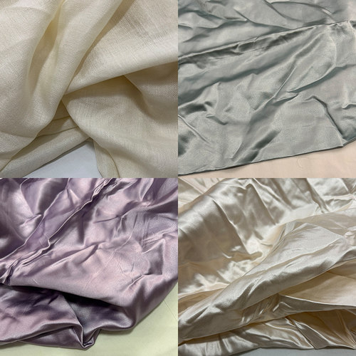 桑蚕丝各类真丝混纺服装床品零料