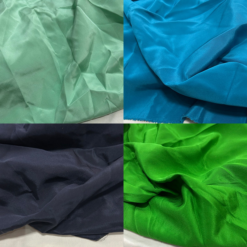 蚕之语C11281-C11300#桑蚕丝面料重磅带衬双绉服装床品零料按张售