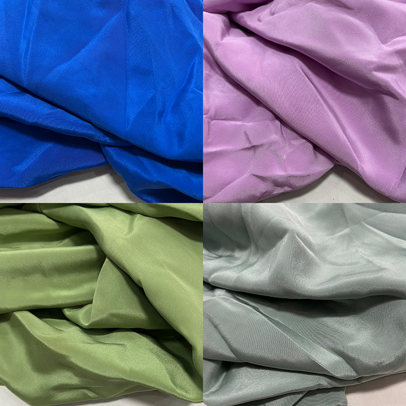 蚕之语C11341-C11360#桑蚕丝面料重磅带衬双绉服装床品零料按张售