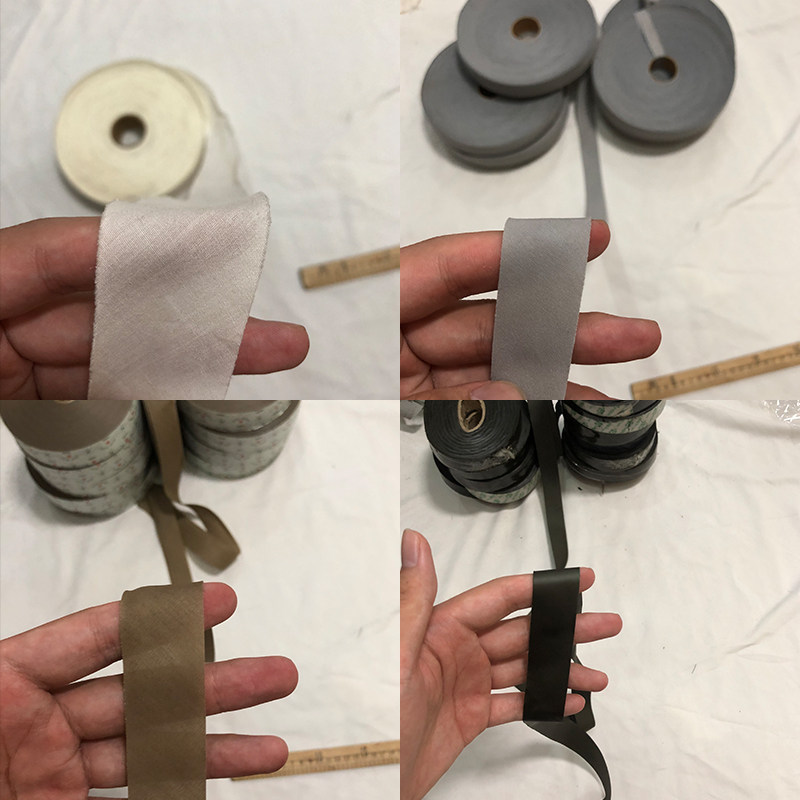 【蚕之语】纯色化纤尼龙服装包边斜条门襟条耳饰首饰布条按卷出售