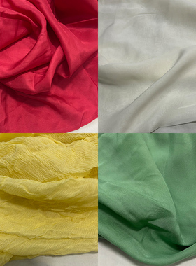 蚕之语b8821-b8840#真丝面料纯色雪纺纱顺纡乔其纱零布料按张出售