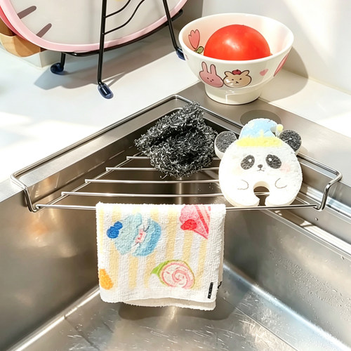 不锈钢水槽抹布沥水收纳架