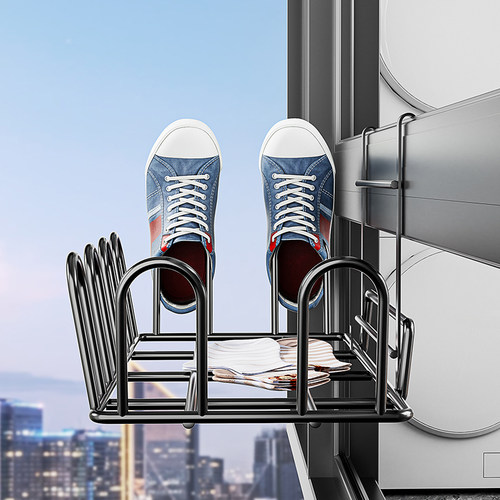 阳台晒鞋架晾鞋架窗户栏杆神器