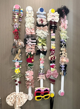 发夹收纳壁挂上墙神器发圈头绳宝宝首饰品门后儿童发卡抓夹子挂袋