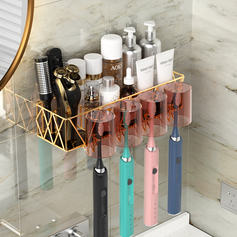 轻奢卫生间电动牙刷置物架
